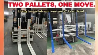 How does the single double pallet handler works?  #industries  #factory  #warehouse