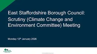 Scrutiny (Climate Change and Environment) Committee Meeting | 12th January 2026