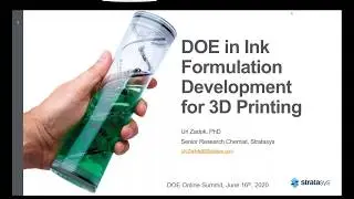 Use of DOE for 3D Printer Ink Formulation Development
