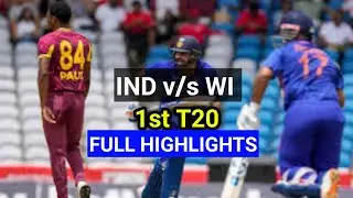 Ind vs Wi 1st T20 Match Full Highlights|Cricket Highlights|India vs West indies T20