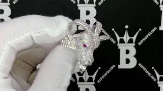 3D GOAT Iced Out Hip Hop Bling Ring