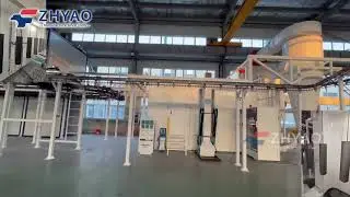 Private customized Rollers and support frames Automatic Powder Coating Line #powdercoatingbooth