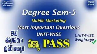 Degree Semester 5 - Mobile Marketing Most Important Questions UNIT-WISE BBA/BCom 5sem UGExams 2025
