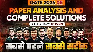 GATE 2026 XE Exam Analysis | GATE Engineering Science Paper Detailed Solution | 7 Feb 2026