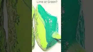 Lime calming or Green energizing? Rock Transformation | Color Shift ASMR  #paintedrocks #asmrpaint