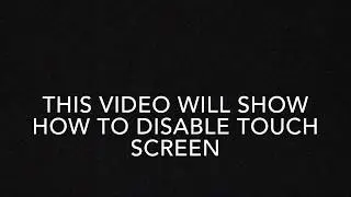 How to disable touch screen on iPhone