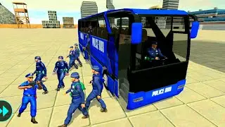 US Police Bus Driving Games 3D- Off-road Police Bus Driver Games #11 - Android Gameplay