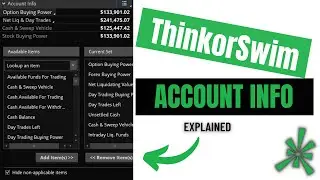 Информация об учетной записи ThinkorSwim: объяснение | Покупательная способность, наличные и маржа