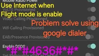 Use Internet when Flight mode is enable. #education #technology #computer #android