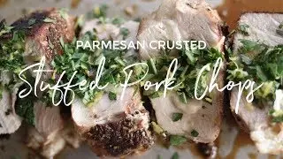 Parmesan Crusted Stuffed Pork Chops