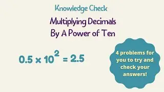 How To Multiply Decimals By A Power Of Ten | Virtual Math Worksheet On Decimals