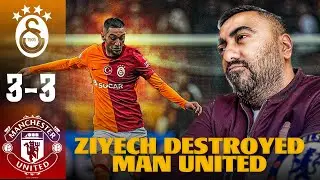 HAKIM ZIYECH DESTROYS MAN UNITED | 2 GOALS AND AN ASSIST | GALATASARAY 3-3 MANCHESTER UNITED