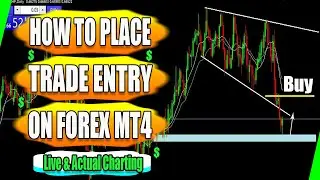 HOW TO PLACE TRADE ENTRY ON MT4 - PAANO MAGTRADE ENTRY SA FOREX MT4(Live & Actual Charting)