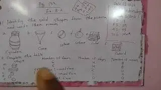 Math Class / Grade 1 / Solid or 3 dimensional shapes