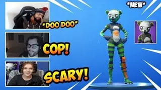 STREAMERS REACT TO *NEW* SPOOKY TEAM LEADER SKINS(FORTNITE FUNNY MOMENTS)