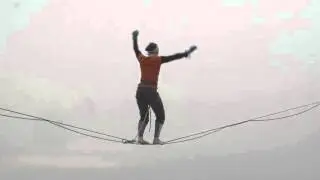 WATCH: Daredevil woman takes on highwire in Sheffield