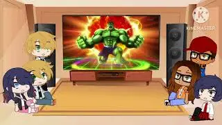 MLB/Miraculous Ladybug react to All Hero D Smash Build Up Marvek Disk Wars The Avengers