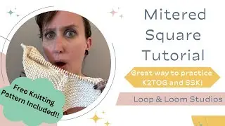 Follow this Free Pattern to Knit a Mitered Square