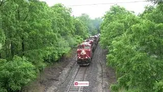Trains in the Rain: CP 9357 Denfield Rd London, Ontario