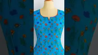Trendy Kurti Neck design with Piping (Cutting & Stitching) #shortsfeed #fashion #sewinghacks