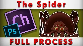 Adobe Character Animator CC Spider Puppet Creation Process | Speed Art | Full Process