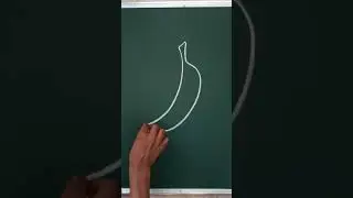 easy drawing of a fruit #banana #shorts #lineart #kadali #ytshorts #simple #howtodraw #fruit #draw