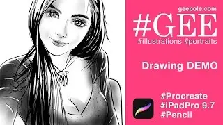Girl Manga 015 | Procreate, Apple iPad Pro 9.7, Pencil Drawing Demo