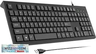 Computer Keyboard Wired Plug Play USB Keyboard Low Profile Chiclet Keys Large Review