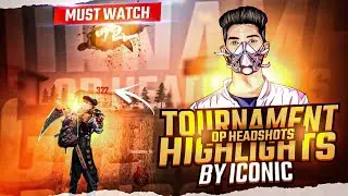 Tournament highlights🏆: OP headshots and clutches by ICONIC🔥 || T1 scrims freefire⚔