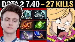Invoker Pro Mid with 27 Kills and Overwhelming Blink - Dota 7.41
