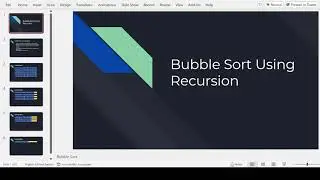 Bubble Sort Using Recursion