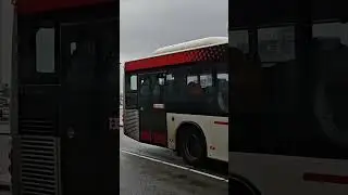 MAN HTM aardgas bus komt aan op Den haag Centraal busstation