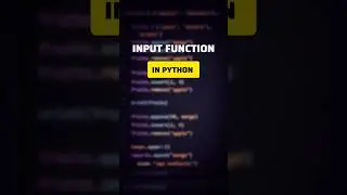 Input Function In Python #coding #programming #python