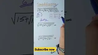 Simplification Square roots (वर्गमूल का सरलीकरण) चुटकियों में निकालने सीखे