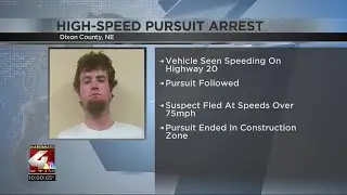 Sioux City man arrested after pursuit ends in Dixon County, NE