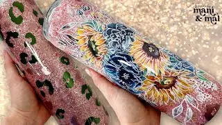 Floral & Leopard Print Glitter Tumbler Tutorial