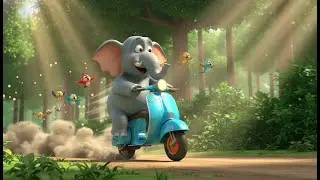 Motu Lal Elephant & Tittu Scooter Race | Funny Jungle Adventure for Kid #viralvideo #story #cartoon