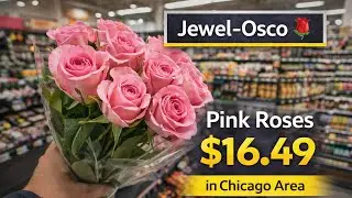 🇺🇸Pink Roses from Jewel-Osco 🌹 | Grocery Stop in Hoffman Estates | $16.49