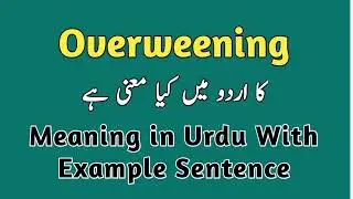 Overweening meaning in urdu/hindi