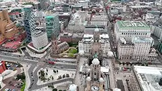 Liver  building Liverpool (  pride parade going on below)