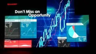World largest 160 inches panel LCD display at Sharp  stand in Gitex 2010