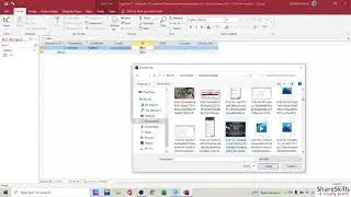 Creating Tables & Forms in MS-Access, detail with design buttons, field name, data type, photos