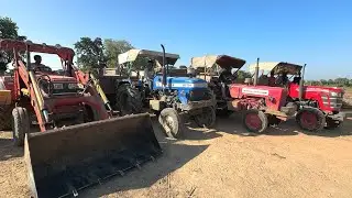 Mahindra Arjun 605 Loader Loading Wooden Smash Tractor’s Mahindra 575 | Sonalika Di-734 