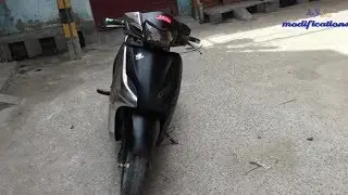 Activa Matte Black And Chrome Wrap Modified