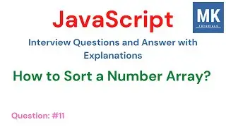 How to sort a number Array [ 2, 5, 10, 1, 4 ] ? | JavaScript Interview Questions - #11 | #javascript