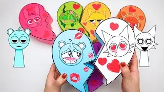 💝Incredibox COUPLE Love SPRUNKI BLIND BOX Unboxing 💝Paper DIY |Blind Bag ASMR| Sprunki DIY Creations