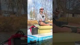 Тестирую свой надувной остров для рыбалки от TEMU #лодки #рыбалка