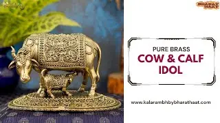 Pure Brass  Cow & Calf Idol