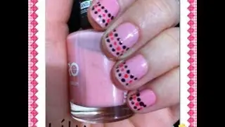 Noktali Oje Deseni-Tirnak Susleme-Nail Art