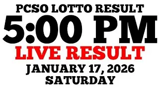 Lotto Result Today 5:00 PM Draw January 17, 2026 Saturday PCSO LIVE Result